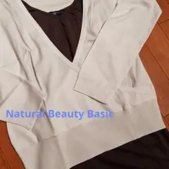 NATURAL BEAUTY BASIC カシュクールカットソー