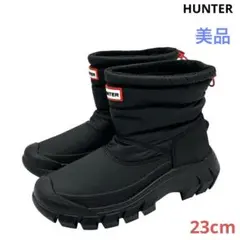 〈美品〉HUNTER ハンター【23cm】レインブーツ スノーブーツ 黒のサムネイル