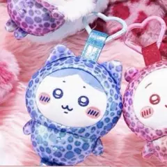 【即日発送】海外限定 ハチワレ ヒョウ柄 ぬいぐるみキーホルダー カラビナ付き