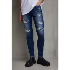 AZUL by MOUSSY ダメージデニムパンツ L
