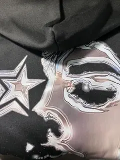 Y2K パーカー ブラック メタリック