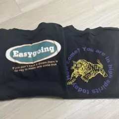devirock 長袖Tシャツ 140cm 2枚セット ブラック バックプリント