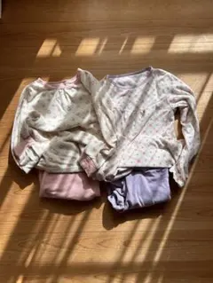 キッズパジャマセット ピンク L135-145cm、 紫XL145-155cm
