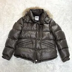 【美品】 CAMP7 ダウンジャケット ファーフード付き 肉厚 ブラウン XL