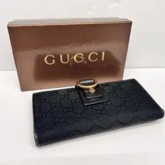 GUCCI グッチ 長財布 GGキャンバス アビー ユニセックス　ゴールド