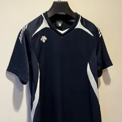 新品未使用タグ付き DESCENTE デサント Tシャツ 紺色×白色