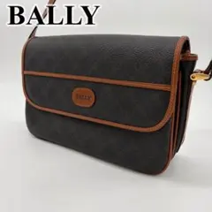 BALLY ショルダーバッグ ポシェット 斜めがけ 総柄 ロゴ入り PVC 本革のサムネイル