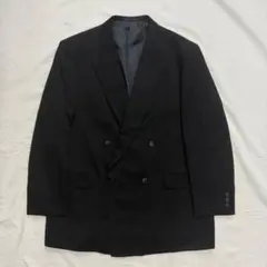 ブラック ダブルブレスト テーラードジャケット ｜古着｜人気アイテム