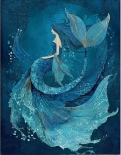 アクリル画 F3 キャンバス人魚 人魚姫 マーメイド 風景画 絵画 - メルカリ
