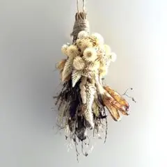 ドライフラワースワッグR　ハンドメイド