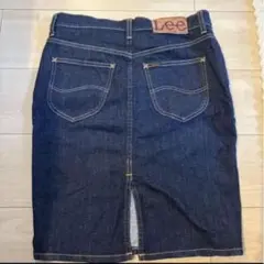 リー　デニムタイトスカート　S　ダークブルー　デニムカラー