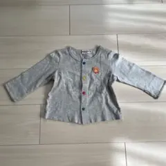 ミキハウス ホットビスケッツ グレー カーディガン 80