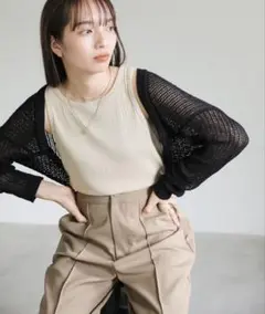 メッシュニットボレロ 黒