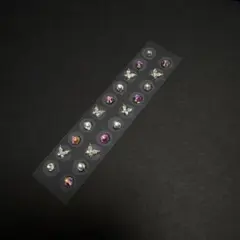 【まとめ買いがお得】耳つぼジュエリー20粒　ピンクシルバーバタフライ　【31】