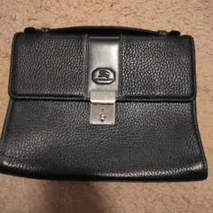 バーバリー✨2way ビジネスバッグ 黒 オールレザー シボ革 ショルダー 