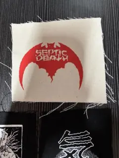 パスヘッド　 Septic Death 布パッチ　 PUSHEAD 気違いのサムネイル