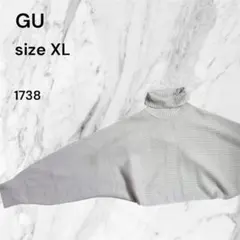 GU タートルネック リブニット XLサイズ　ショート丈ニット　セーター　古着