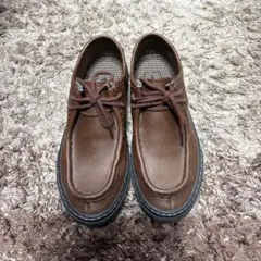 VANS ファッジ モカシン レザー ローファースニーカー - メルカリ