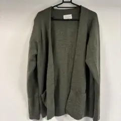 LAHN COMBI オリーブグリーン カーディガン L