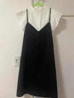 earth キャミワンピ　セット　白黒　レース