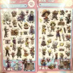 ワンピース　シール　ぷっくりシール　ボンボン　立体シール　ルフィ
