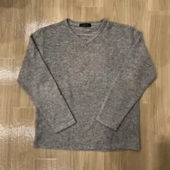 古着 used NOT'A BENE グレー Vネックニット