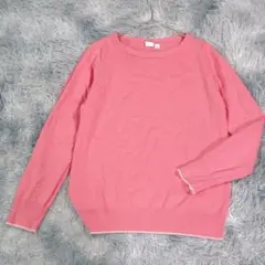 GAP【M】長袖ニット　セーター　ピンク　コットン100％　春秋　レディース