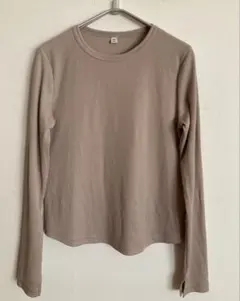 リブクルーネックt