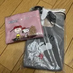 PEANUTS ROOTOTE コラボ ポーチ＆ニットバッグセット