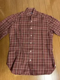 BARBA dandy life 長袖 シャツ 41 起毛 赤 バルバ