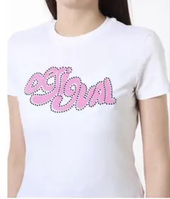 Desigual 半袖 Tシャツ ホワイト スタッズロゴ Lのサムネイル