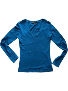 FOREVER 21 Vネック 長袖 Tシャツ カットソー ブルー ターコイズのサムネイル