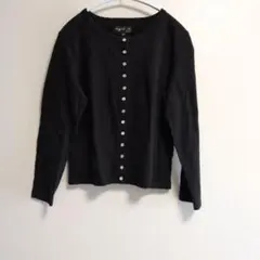 Agnès b. 黒長袖カーディガンサイズ2 カットソー素材