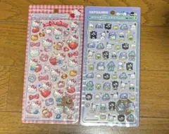 サンリオ ハローキティ　はぴだんぶい ボンボンドロップシール２枚セット