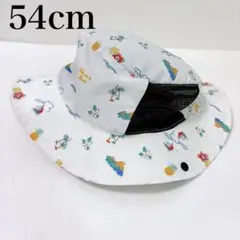 水泳ハット プール帽子 ホワイト 海水浴 川遊び 男の子54cm バケットハット