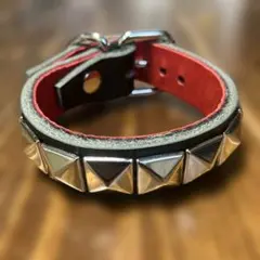 Rare スタッズパッチワーク ブレスレット ケムリ パイソン 本革 - メルカリ
