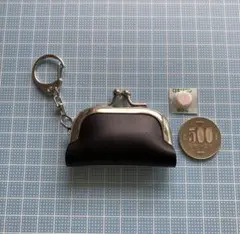 ミニがま口★国産本革ブラック★ハンドメイド❷