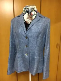 レリアン　高級　ブランド　スーツ　フォーマル　トップス　上品　麻　シルク