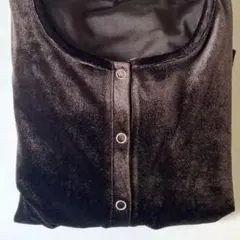 しまむら ベロアトップス　ブラウン　Lサイズ