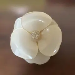 アレクサンドルドゥパリ カメリア バレッタ 約9cm ピンクベージュ
