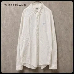 Timberland　長袖シャツ　BDシャツ　刺繍ロゴ　白　Mのサムネイル