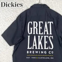 Dickies ワークシャツ 半袖 バックプリント オープンカラー ゆるだぼのサムネイル