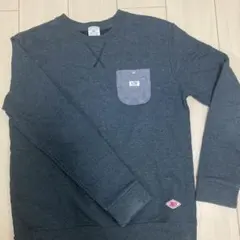 ランバー　グレー クルーネックスウェット LMBポケット　男女兼用Ｌサイズ