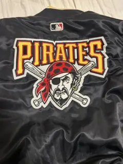 PIRATES サテンスタジャン 黒　パイレーツ　スターター