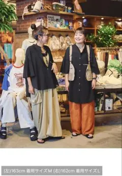 ニコアンド [be with MABU] カワモトスリットチュニックブラック M