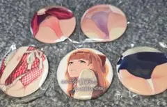 当時品　嫌な顔されながらおパンツを見せてもらいたい　缶バッジ5点セット