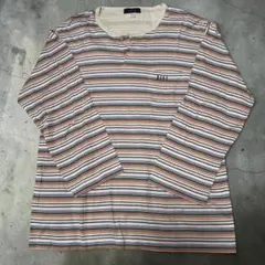 DAKS 00s Y2K Henley Neck Stripe Tee Mのサムネイル