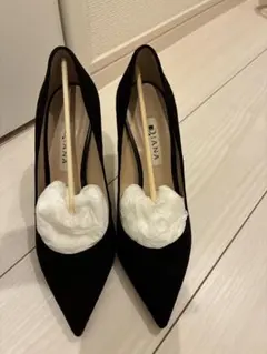 DIANA ダイアナ パンプス 黒 スエード ポインテッドトゥ