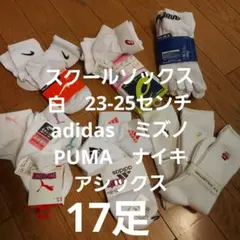 靴下 スクールソックス 23〜25cm 　adidas　ナイキ　PUMA　他