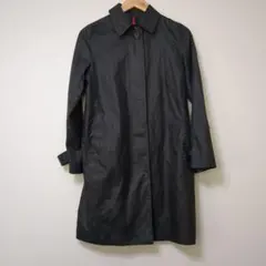 【美品】23区ブラックトレンチコート38撥水軽量レイン上品大人きれいめ通勤春人気